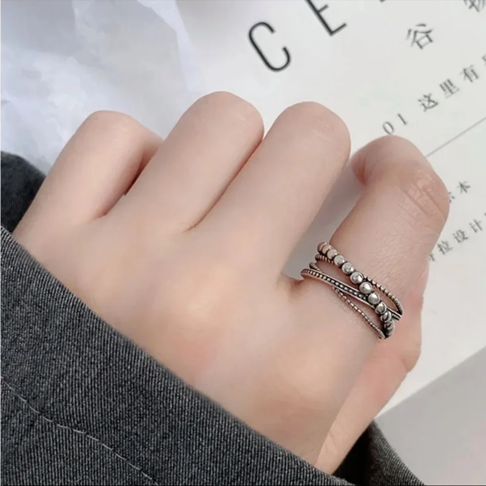 𝅺NEW 925 Sterling Silver Simple Retro Style Ring